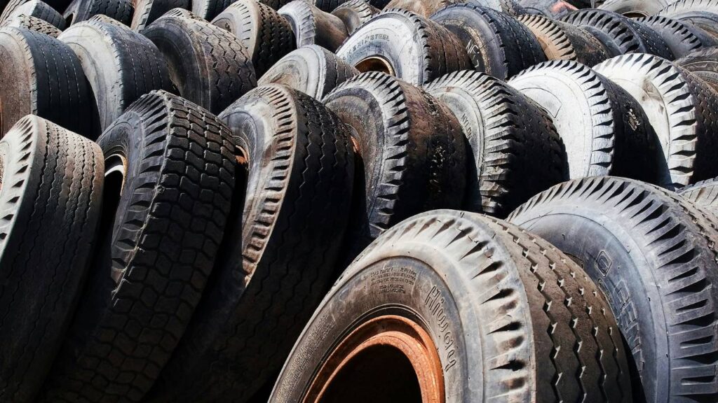 Heaps of old tyres