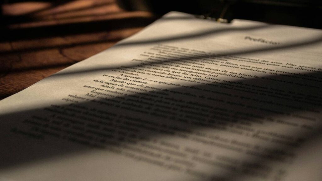 An important document in low light